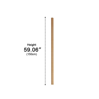 Modern Minimalist Wood Plug In LED Long Strip Floor Lamp