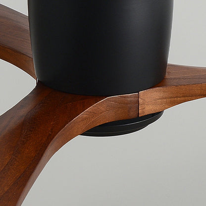 Modern Nordic Minimalist Wood Grain Reverse 6-Speed Inverter Ceiling Fan Light