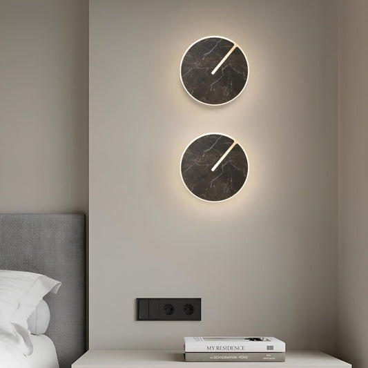 Modern Round Marble Textured Creative LED Indoor Wall Sconce