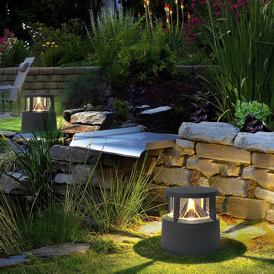 Modern Simple Outdoor Waterproof Pillar Lights Metal Aluminum  Post Lights