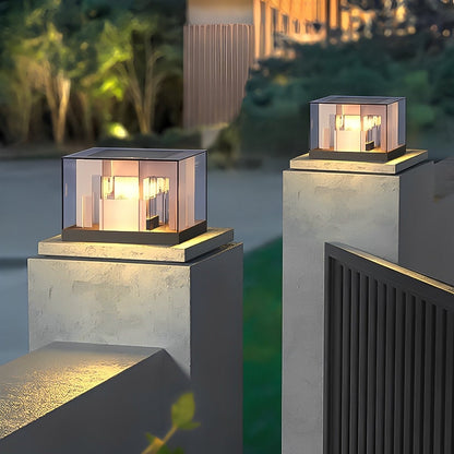 Modern Square Waterproof LED Outdoor Post Lights