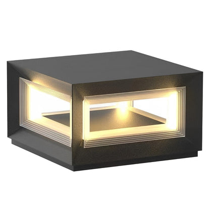 Rectangular Modern Stainless Steel Waterproof LED Outdoor Post Lights