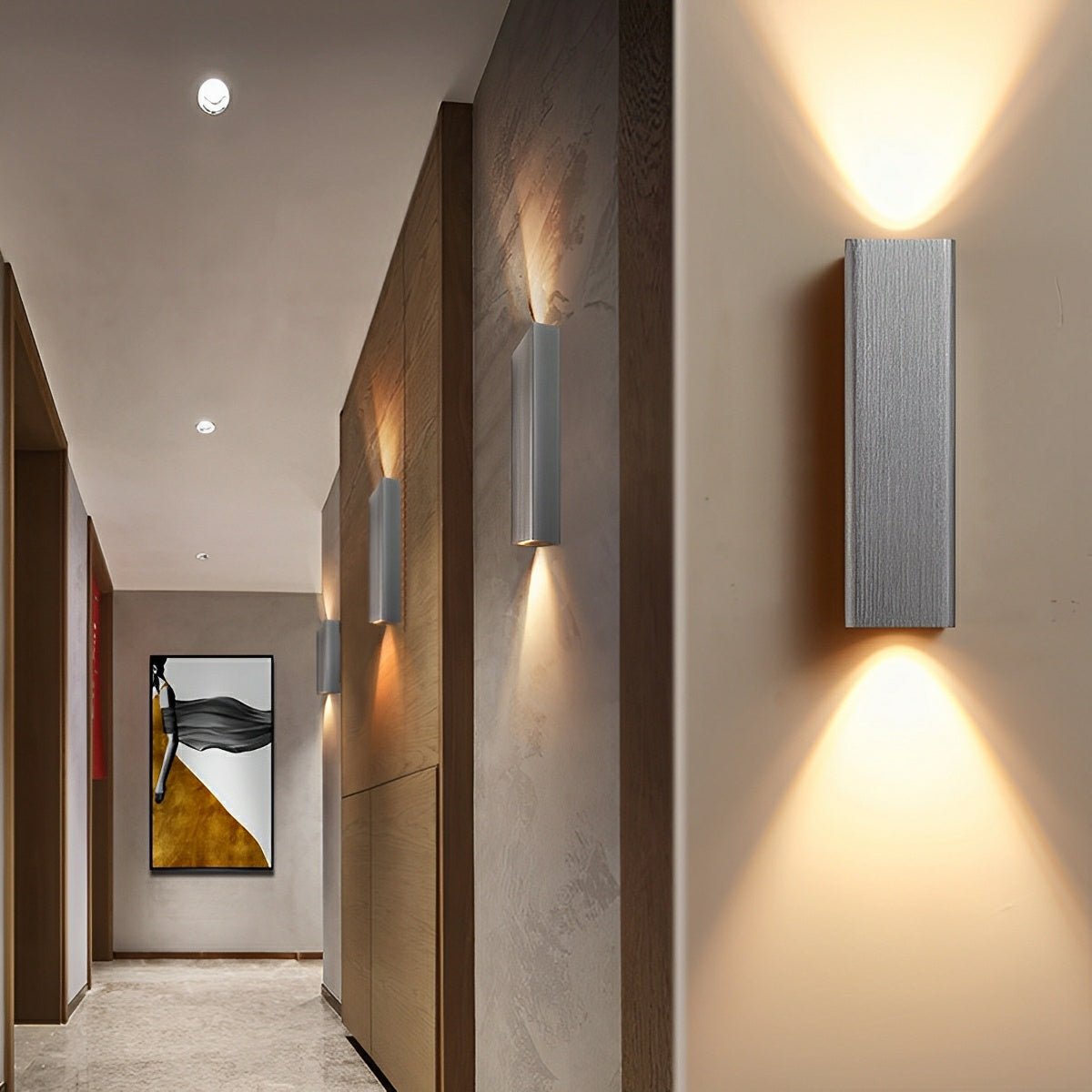 Modern Up&Down COB Long Strip Indoor Wall Sconces