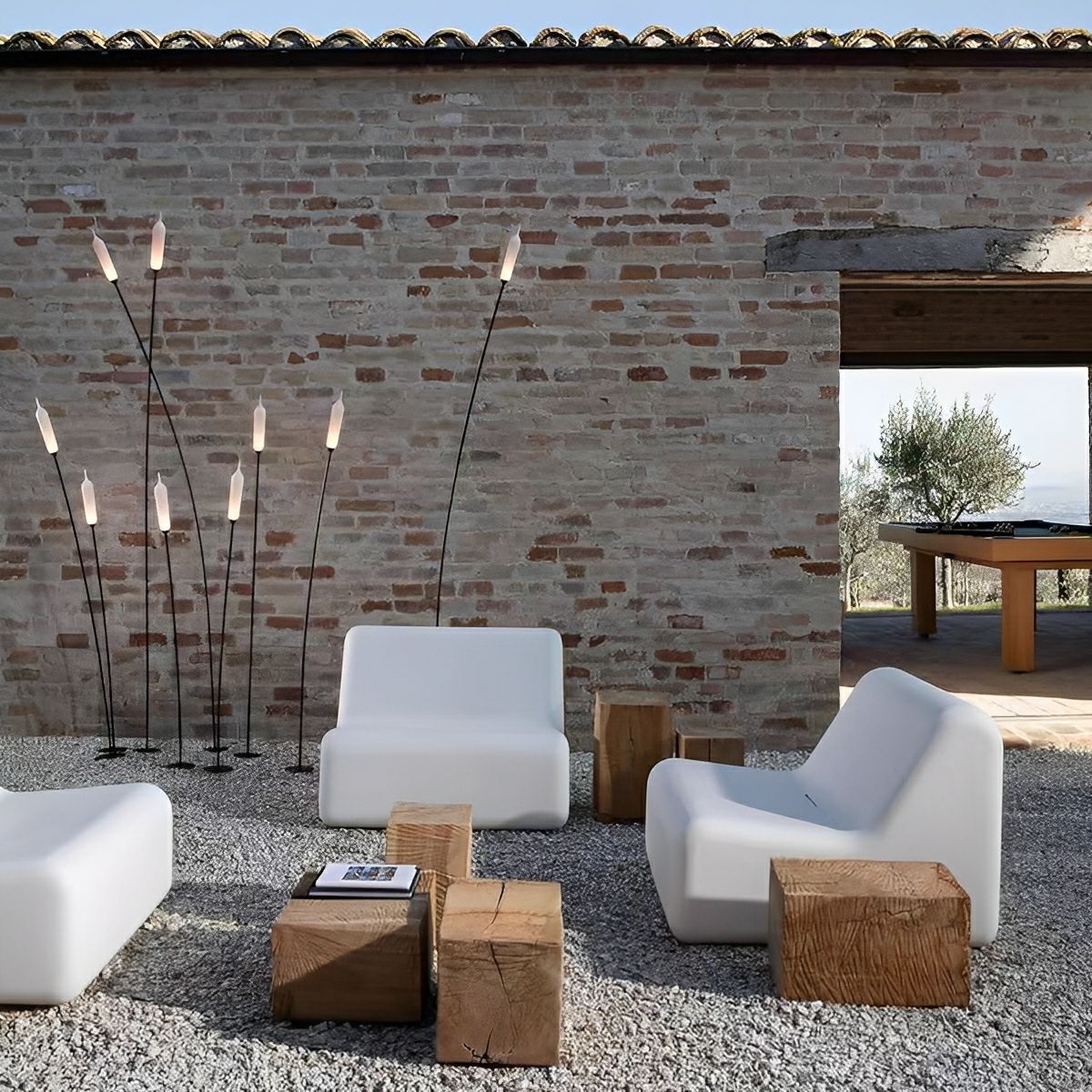 Modern Waterproof Cattail-Shaped LED Outdoor Landscape Pathway Lights