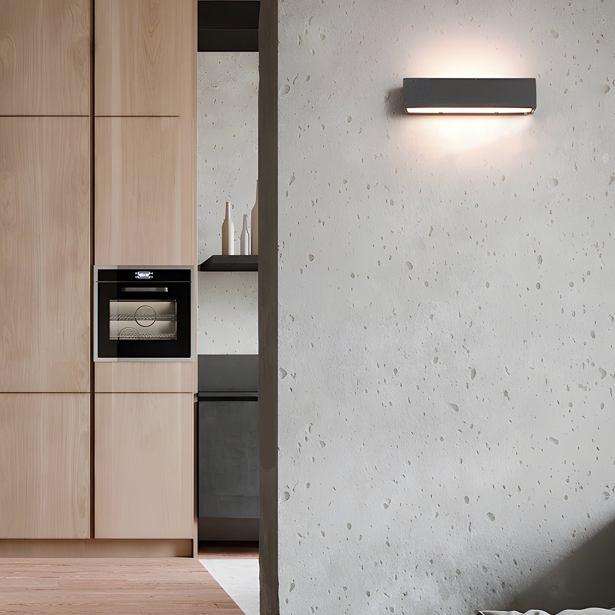 Modern Waterproof Outdoor Concrete Rectangular Up&Down LED Porch Lights