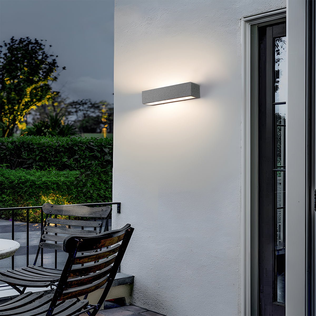 Modern Waterproof Outdoor Concrete Rectangular Up&Down LED Porch Lights
