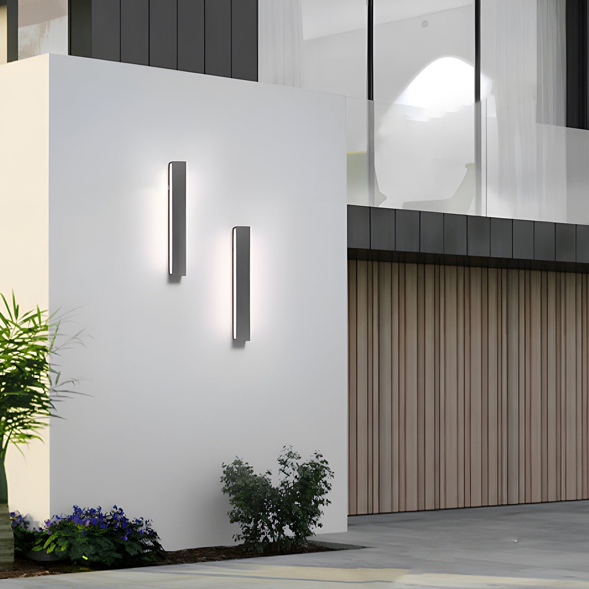 Modern Waterproof Outdoor Concrete Rectangular Up&Down LED Porch Lights