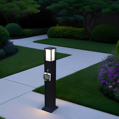 Modern Waterproof Outdoor LED Landscape Path Lights with Socket Charging Station
