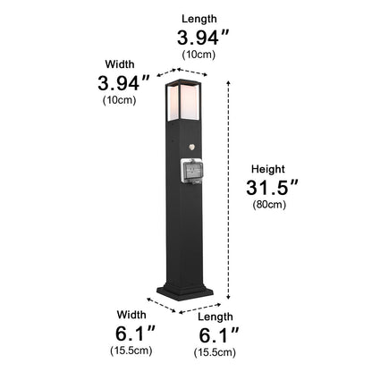 Modern Waterproof Outdoor LED Landscape Path Lights with Socket Charging Station