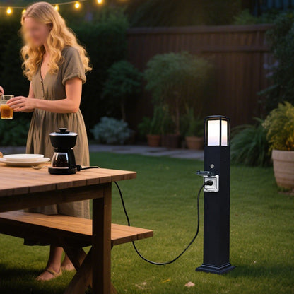 Modern Waterproof Outdoor LED Landscape Path Lights with Socket Charging Station