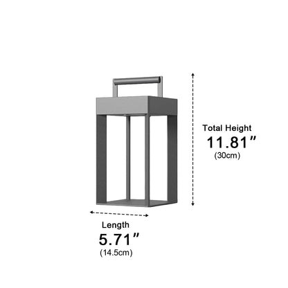 Modern Waterproof Solar&Rechargeable Rectangular LED Outdoor Floor Lamp