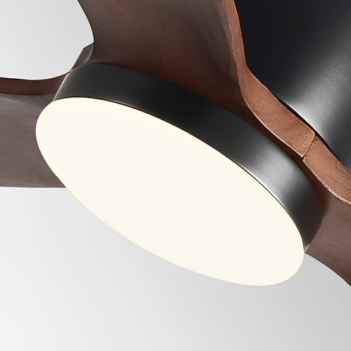 Modern Wood Grain Reverse 6-Speed Inverter Ceiling Fan Light