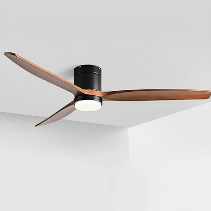 Modern Wood Grain 6-Speed Reverse Fan Ceiling Fan Light