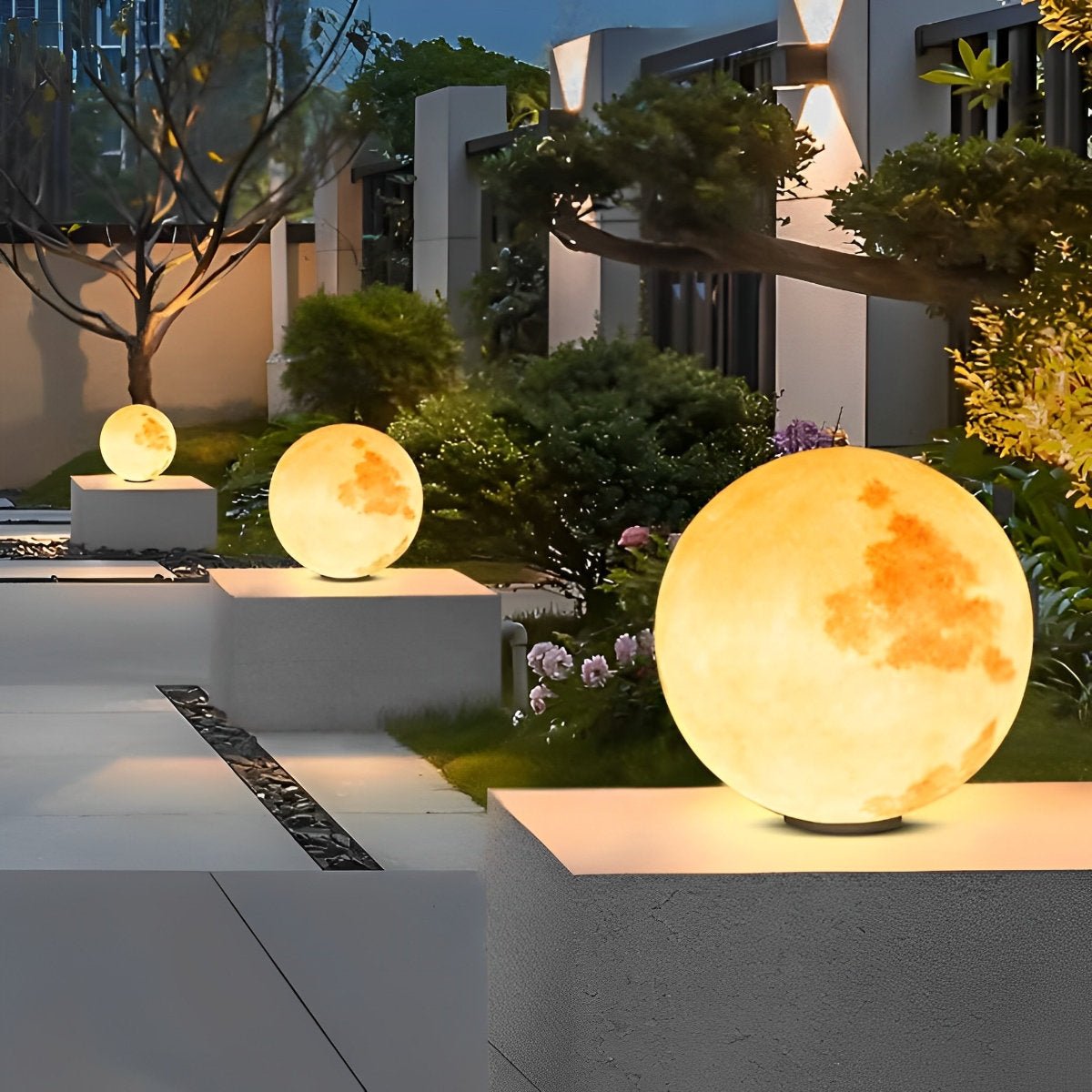 Moon Waterproof LED Modern Fence Post Caps Lights