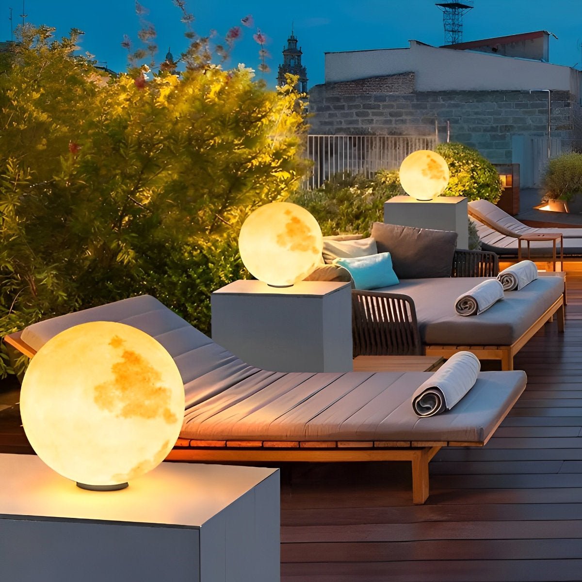 Moon Waterproof LED Modern Fence Post Caps Lights