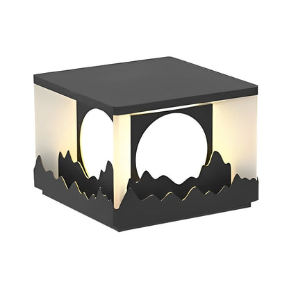 Mountain Scenery Waterproof LED Modern Fence Post Lights