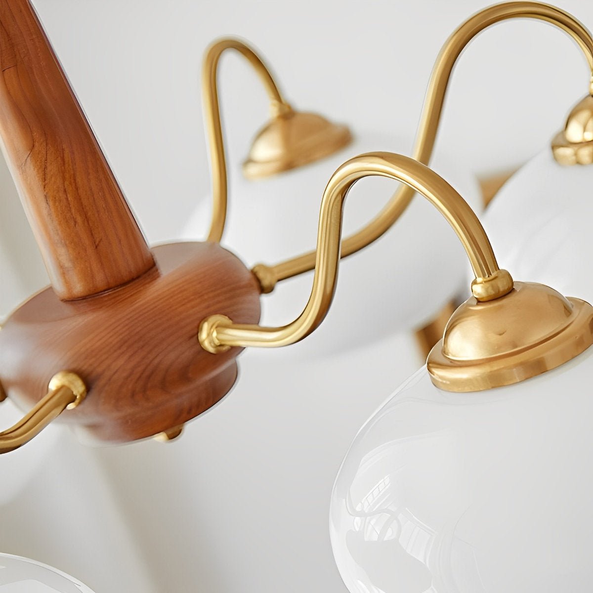 Nordic Glass Wood Metal Chandelier Hanging Lights