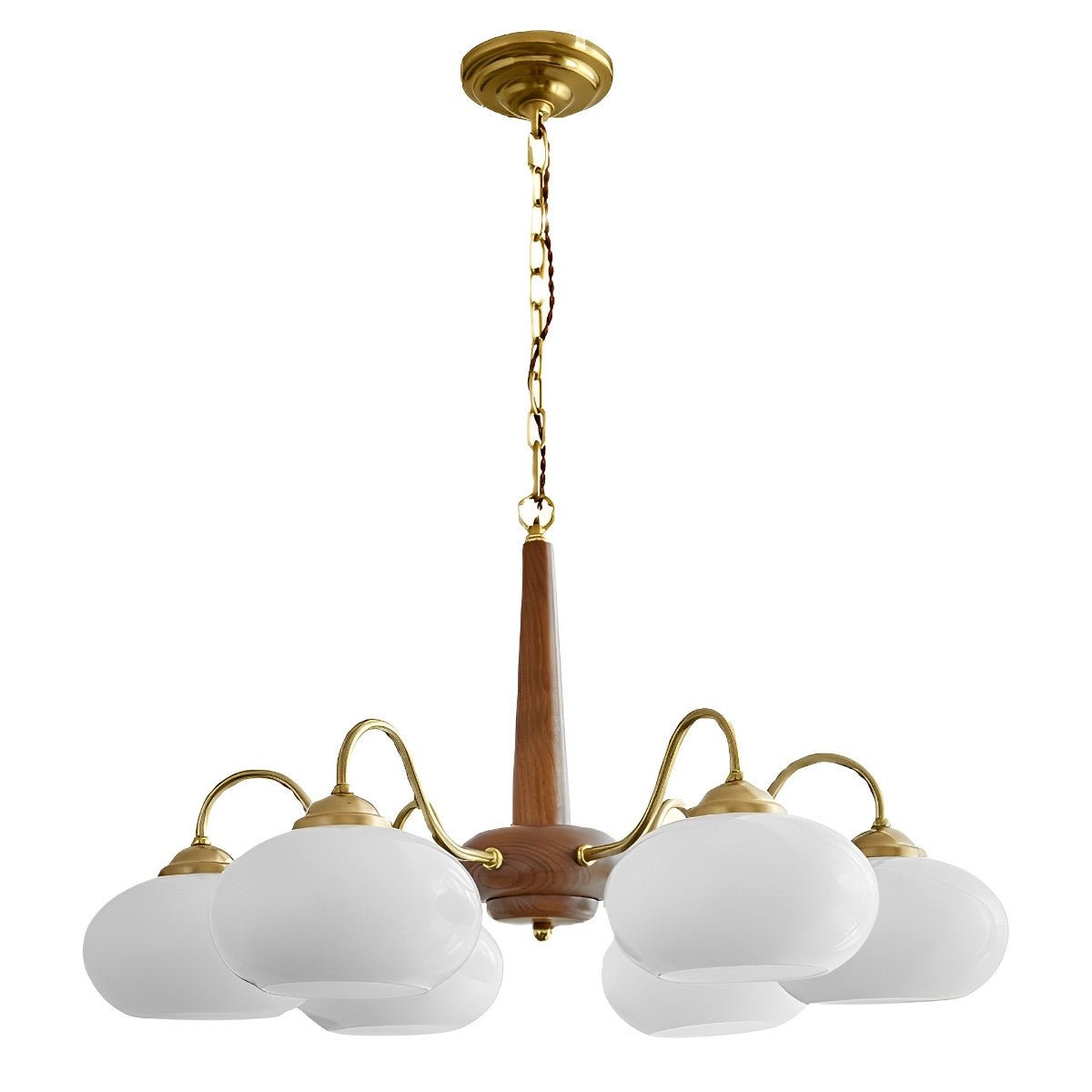 Nordic Glass Wood Metal Chandelier Hanging Lights