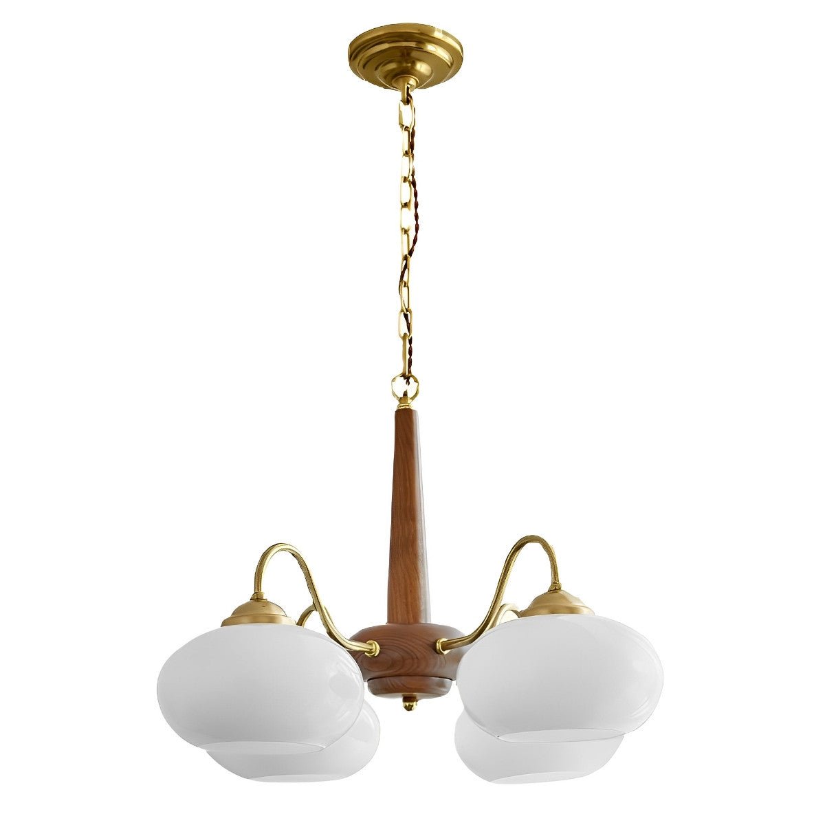 Nordic Glass Wood Metal Chandelier Hanging Lights