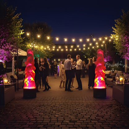 Outdoor Fake LED Flame Light Effects Lighting Christmas Bonfire Party Decor