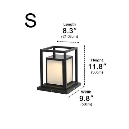 Outdoor Waterproof LED Black Modern Outdoor Fence Post Lights