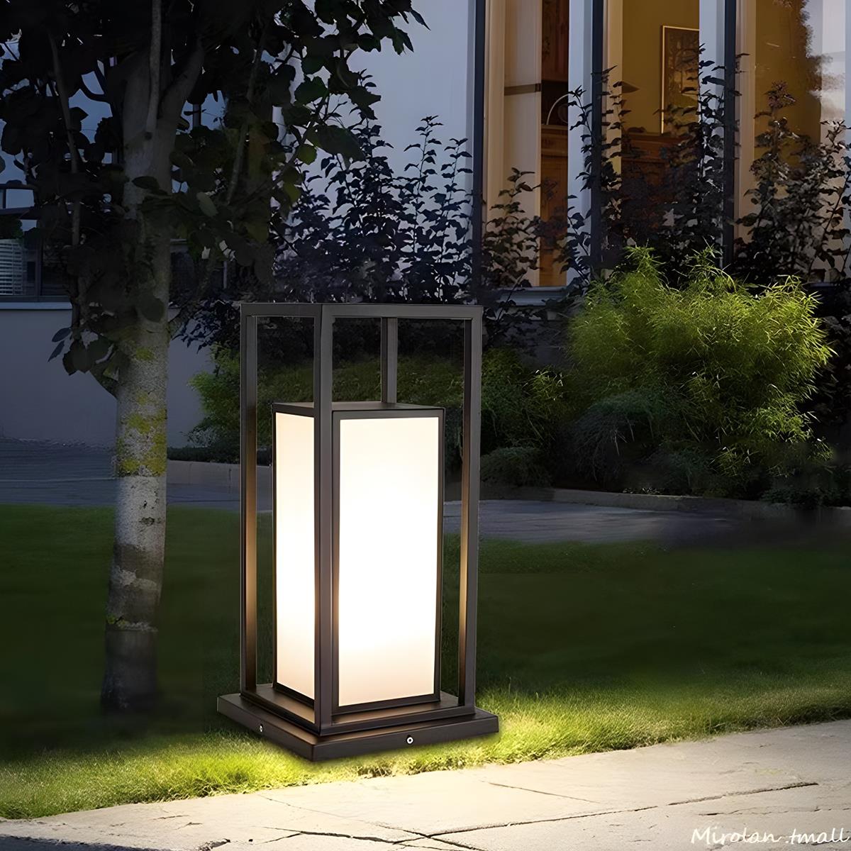 Outdoor Waterproof LED Black Modern Outdoor Fence Post Lights