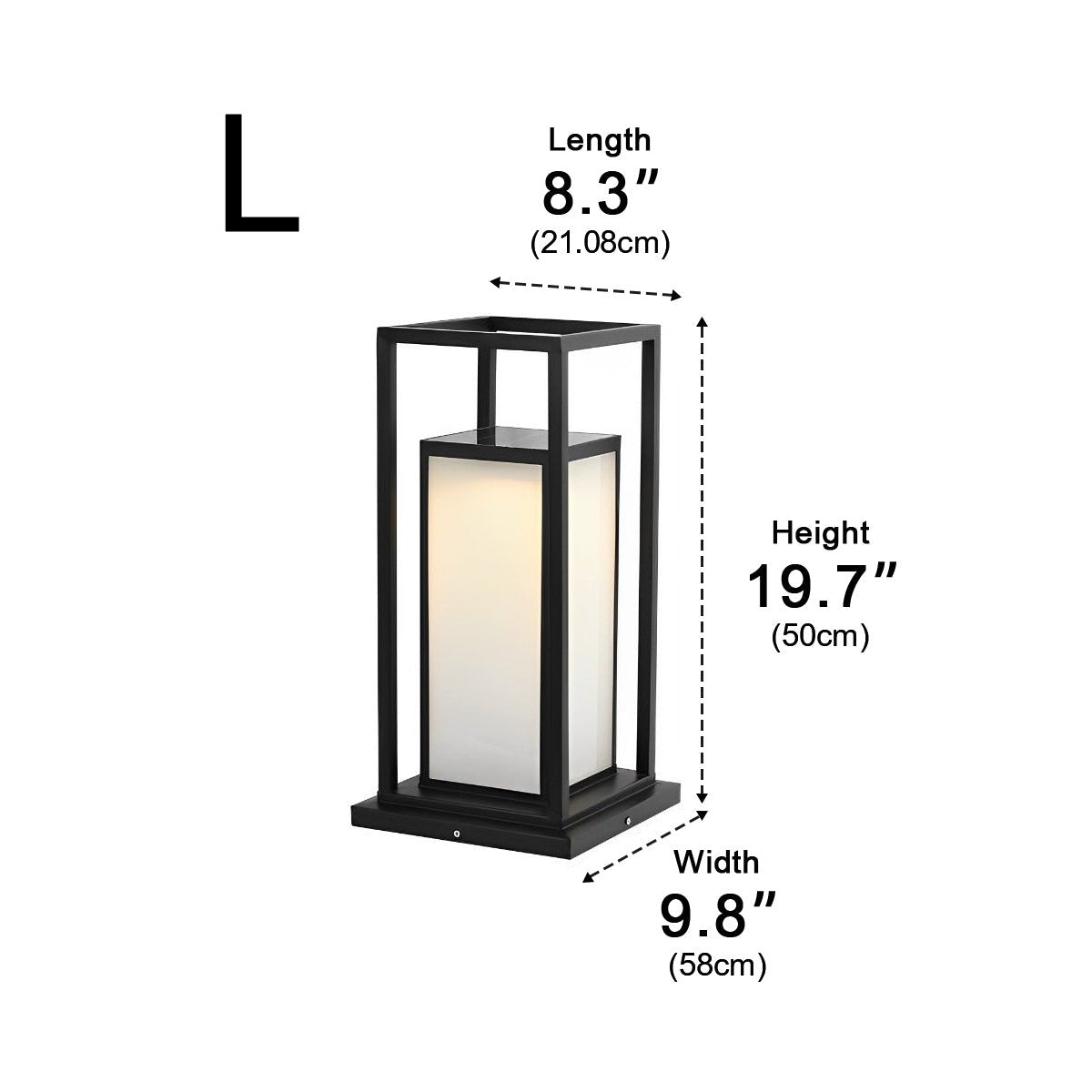 Outdoor Waterproof LED Black Modern Outdoor Fence Post Lights