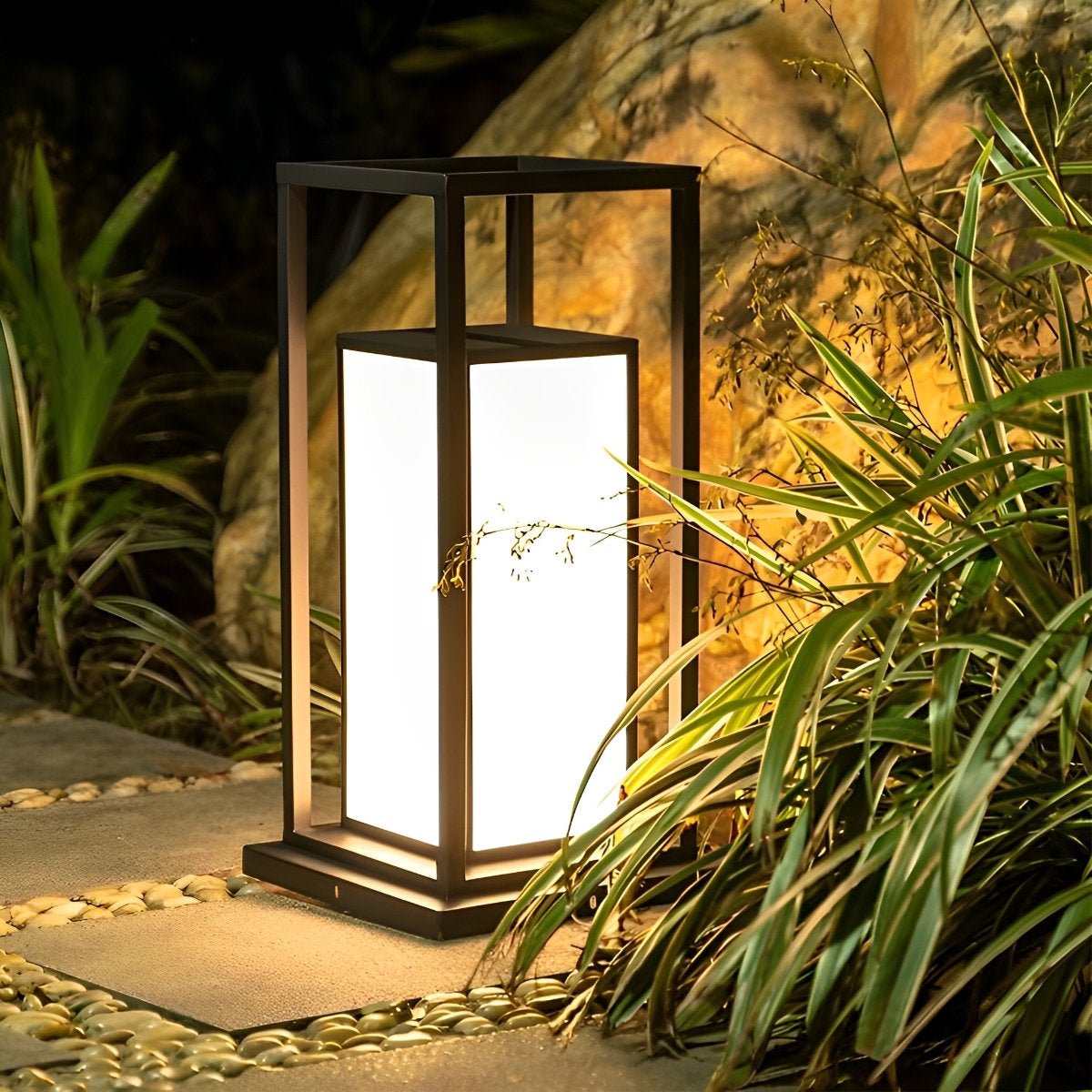Outdoor Waterproof LED Black Modern Outdoor Fence Post Lights