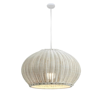 Outdoor Waterproof Oval Rattan Lanterns Pendant Lights
