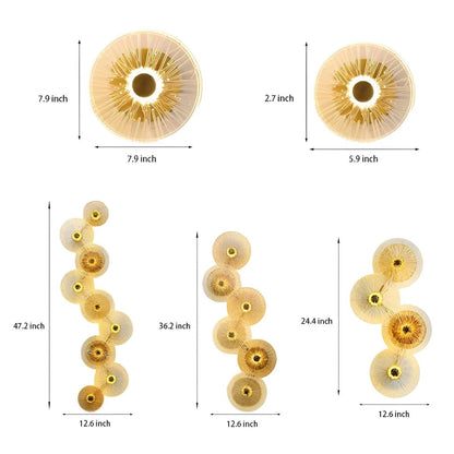 Petals Round Glass Luxury LED Personality Post-Modern  Wall Sconce