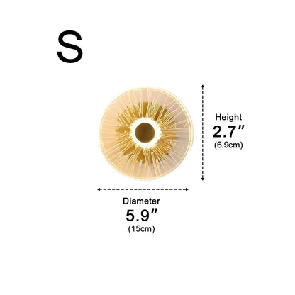 Petals Round Glass Luxury LED Personality Post-Modern  Wall Sconce