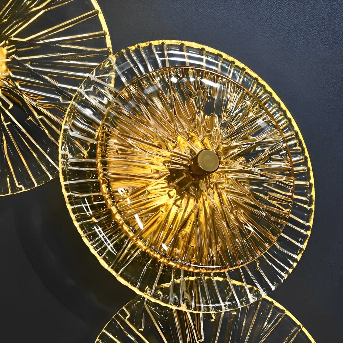 Petals Round Glass Luxury LED Personality Post-Modern  Wall Sconce