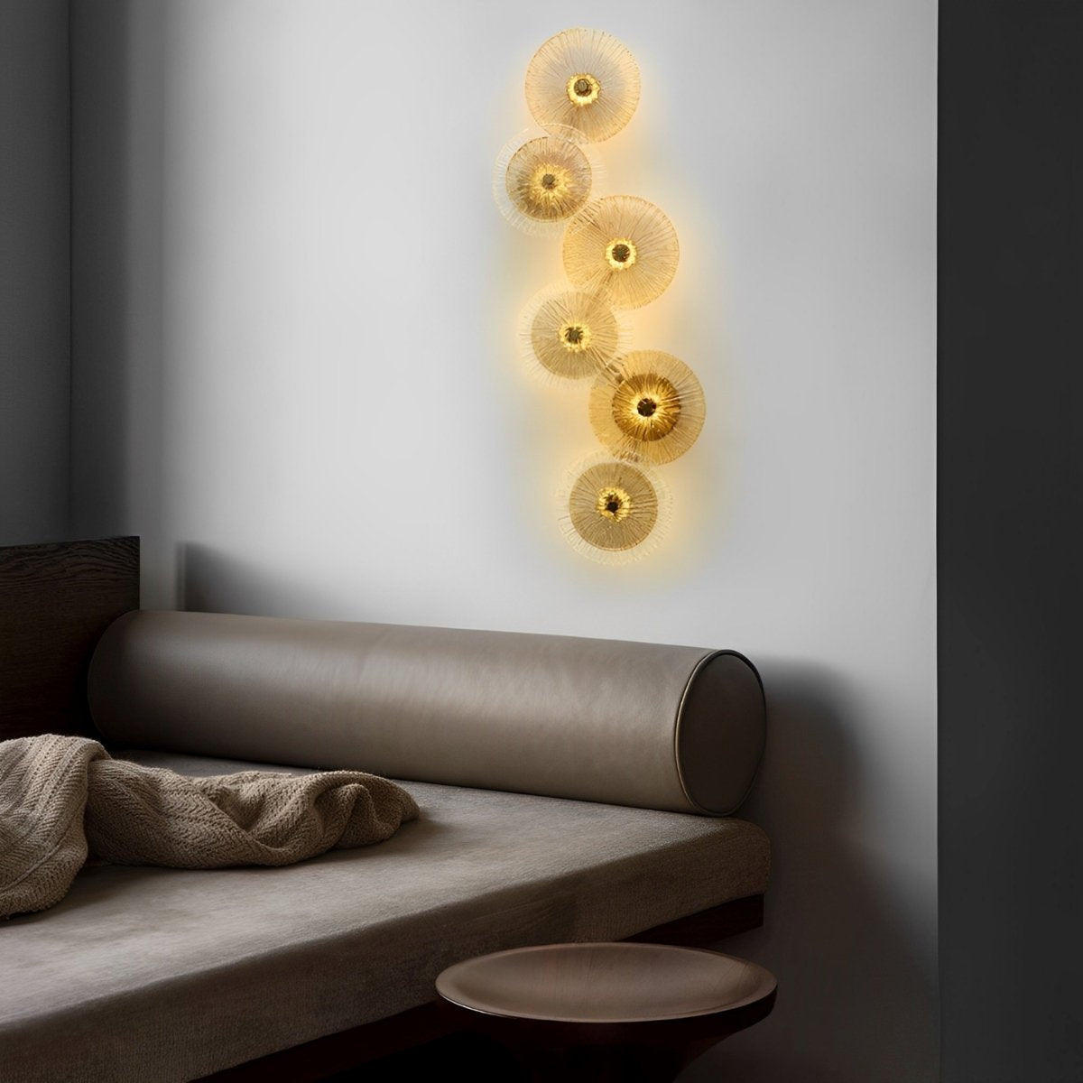 Petals Round Glass Luxury LED Personality Post-Modern  Wall Sconce
