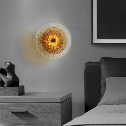 Petals Round Glass Luxury LED Personality Post-Modern  Wall Sconce