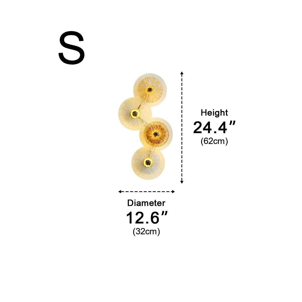 Petals Round Glass Luxury LED Personality Post-Modern  Wall Sconce