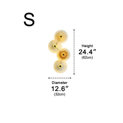 Petals Round Glass Luxury LED Personality Post-Modern  Wall Sconce