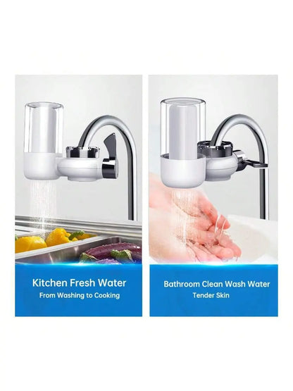 PureFlow faucet water filter in a modern kitchen setup, providing safe and clean drinking water