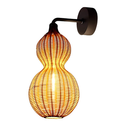 Rattan Gourd Waterproof Retro Outdoor Chandelier Porch Lights