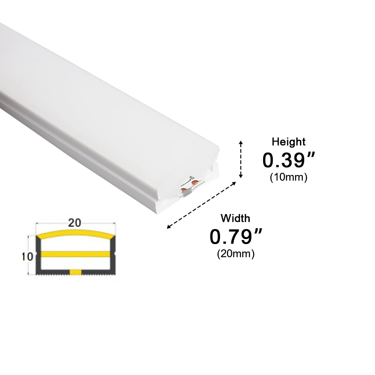 Rececessed Outdoor Modern Flexible Waterproof Linear White Light Low Vintage