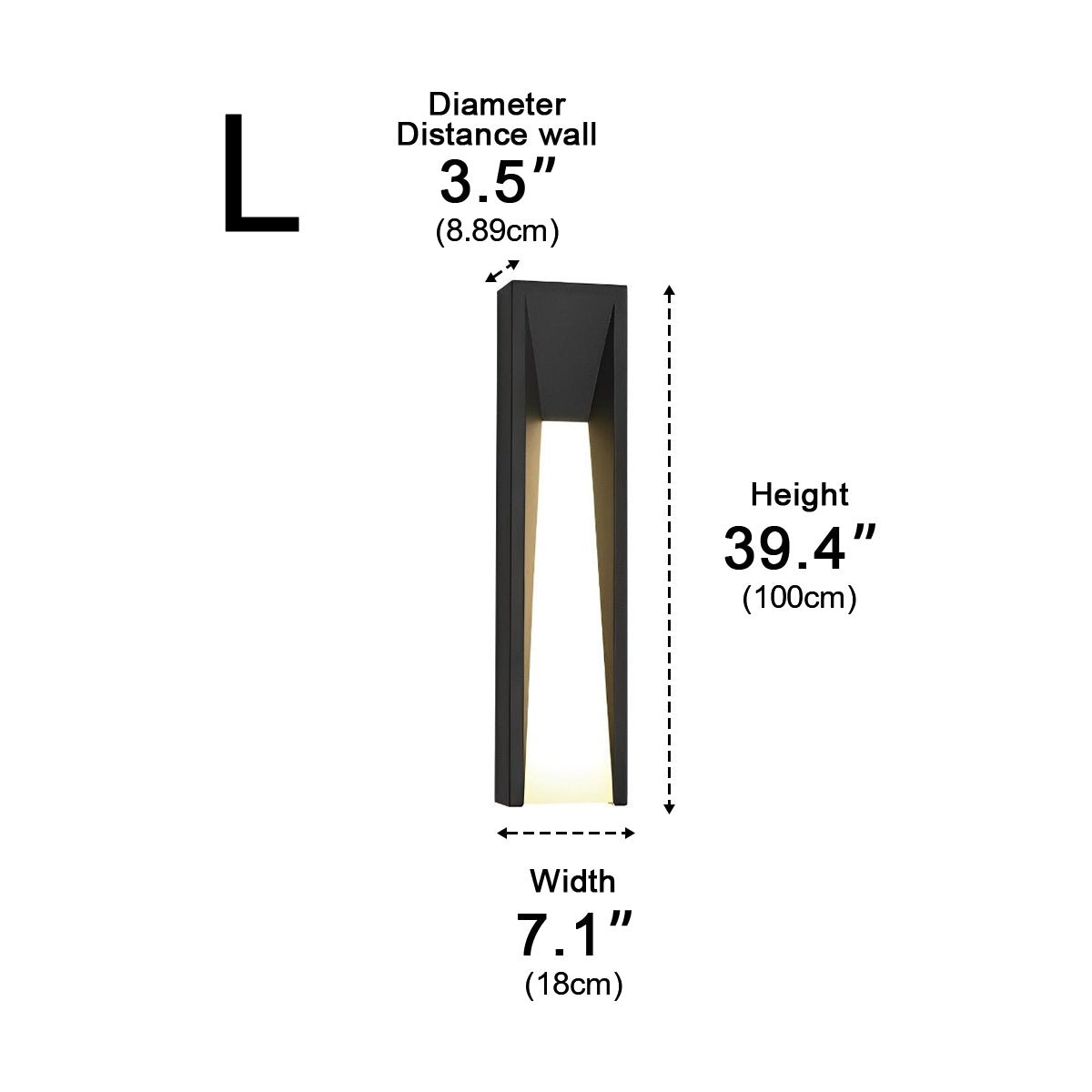 Rectangle LED Waterproof Modern Wall Sconces Lighting