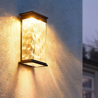 Rectangle Water Wave Waterproof Outdoor Porch LED Exterior Wall Lights