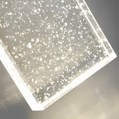 Rectangular Bubble Crystal Waterproof LED Modern Outdoor Wall Sconce