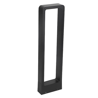 Modern Rectangular Frame Waterproof Led Black Bollard Parth Light