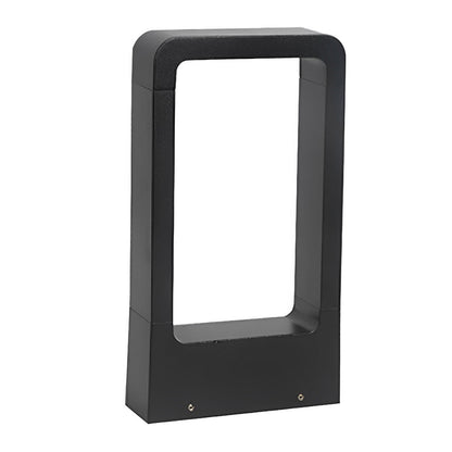 Modern Rectangular Frame Waterproof Led Black Bollard Parth Light