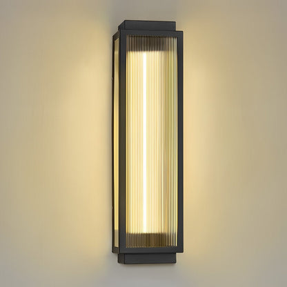 Rectangular Strip Waterproof LED Black Modern Wall Lights