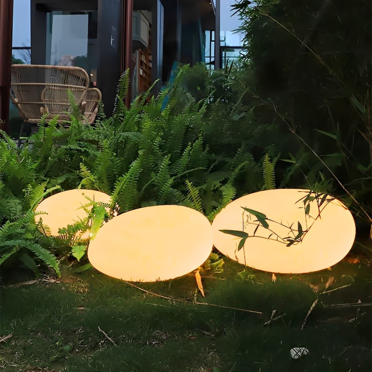 Resin Cobblestone Waterproof LED Lawn Lights Outdoor Floor Lamp