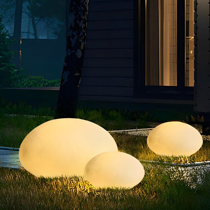 Resin Cobblestone Waterproof LED Lawn Lights Outdoor Floor Lamp