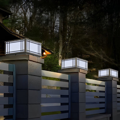Retro Grilles Waterproof LED Fence Post Lights