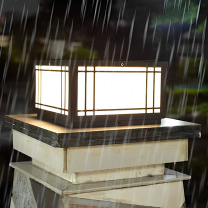 Retro Grilles Waterproof LED Fence Post Lights
