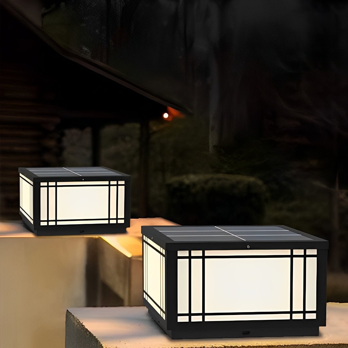 Retro Grilles Waterproof LED Fence Post Lights